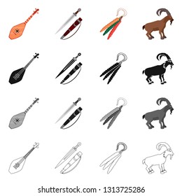 Vector design of culture and sightseeing symbol. Collection of culture and originality stock vector illustration.