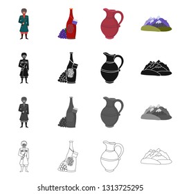 Vector design of culture and sightseeing symbol. Collection of culture and originality stock symbol for web.