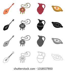 Vector design of culture and sightseeing symbol. Collection of culture and originality stock vector illustration.