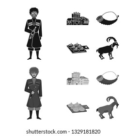 Vector design of culture and sightseeing symbol. Collection of culture and originality stock symbol for web.