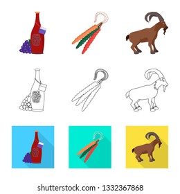 Vector design of culture and sightseeing symbol. Collection of culture and originality stock symbol for web.
