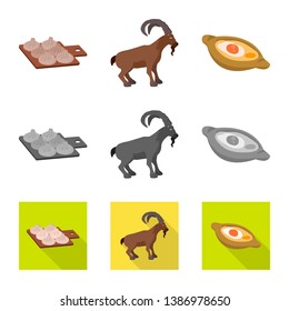 Vector design of culture and sightseeing symbol. Set of culture and originality vector icon for stock.