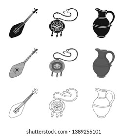 Vector design of culture and sightseeing symbol. Collection of culture and originality stock vector illustration.