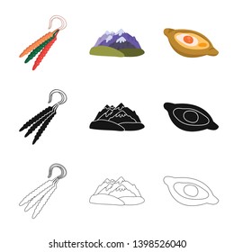 Vector design of culture and sightseeing symbol. Collection of culture and originality stock symbol for web.