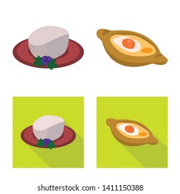 Vector design of culture and sightseeing symbol. Set of culture and originality stock symbol for web.