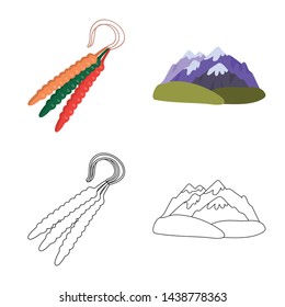Vector design of culture and sightseeing symbol. Set of culture and originality stock vector illustration.