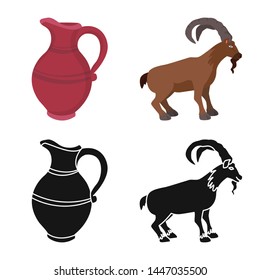 Vector design of culture and sightseeing symbol. Set of culture and originality stock vector illustration.