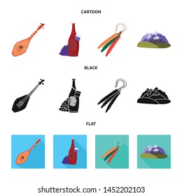 Vector design of culture and sightseeing symbol. Set of culture and originality vector icon for stock.