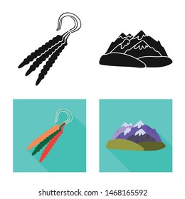 Vector design of culture and sightseeing symbol. Collection of culture and originality vector icon for stock.