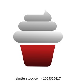 vector design, cup cake shape illustration