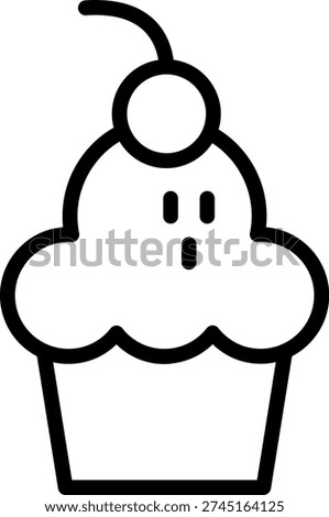 Vector Design Cupcake Canvas Icon Style
