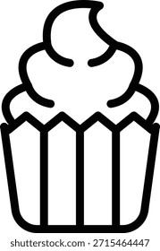 Vektordesign Cupcake-Symbolstil