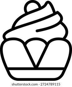 Estilo de Ícone de Bolo de Design de Vetor