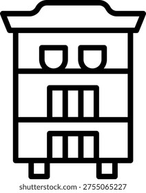 Vector Design Curio Cabinet Icon Style