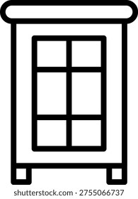 Vector Design Curio Cabinet Icon Style