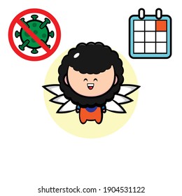 Diseño vectorial de personas de cabello rizado mirando fechas