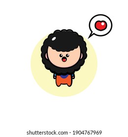 Vector design of curly haired people in love