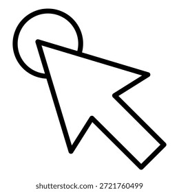 Design de vetor Cursor Clicando no estilo do ícone