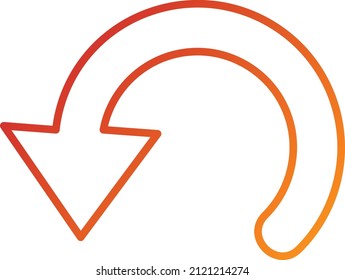 Vector Design Curved Down Icon Style