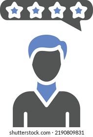 Vector Design Customer Review Icon Style