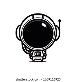 Vector design of cute astronaut characters