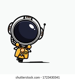 Vector design of cute astronaut characters