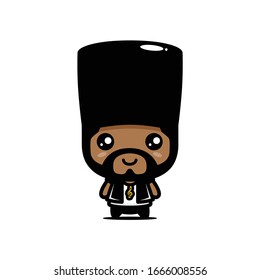 Diseño vectorial de un lindo personaje negro