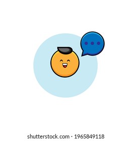 Vector design of cute characters in orange color