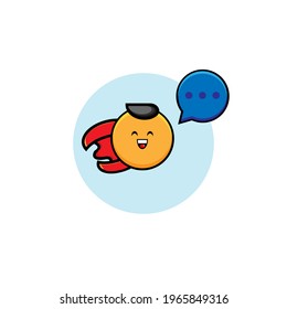 Diseño vectorial de adorables personajes anaranjados en túnicas rojas