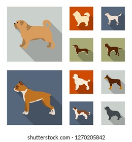Vector design of cute and puppy icon. Set of cute and animal stock symbol for web.