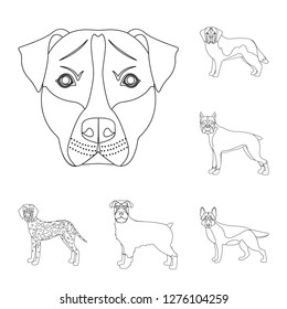Vector design of cute and puppy icon. Set of cute and animal stock vector illustration.