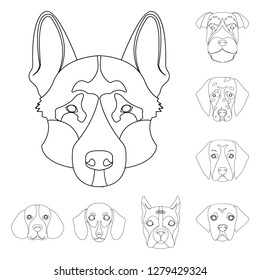 Vector design of cute and puppy logo. Collection of cute and animal stock symbol for web.