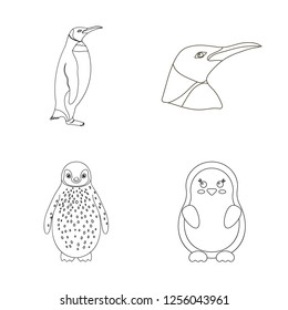 Vector design of cute and snow sign. Set of cute and happy vector icon for stock.