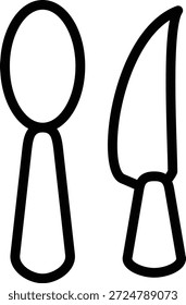 Vektordesign Besteck Symbolstil