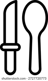 Estilo de ícone de talheres de design de vetor