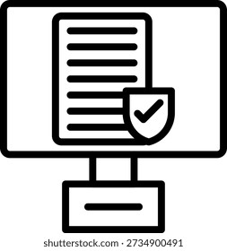Symbolstil für Cybersicherheitsrichtlinie im Vektordesign