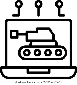 Vector Design Cyberwarfare Icon Style
