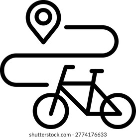 Vector Design Cycling Path Icon Style