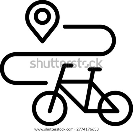Vector Design Cycling Path Icon Style