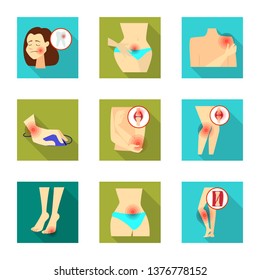 Vector design of damage and wound icon. Collection of damage and rendering vector icon for stock.