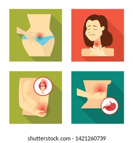 Vector design of damage and wound icon. Set of damage and rendering stock vector illustration.
