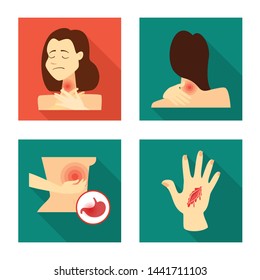 Vector design of damage and wound icon. Collection of damage and rendering vector icon for stock.