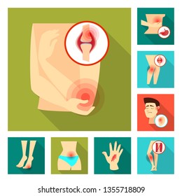 Vector design of damage and wound sign. Set of damage and rendering stock symbol for web.
