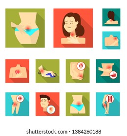 Vector design of damage and wound sign. Collection of damage and rendering stock symbol for web.