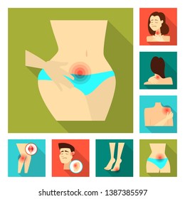 Vector design of damage and wound sign. Collection of damage and rendering stock symbol for web.