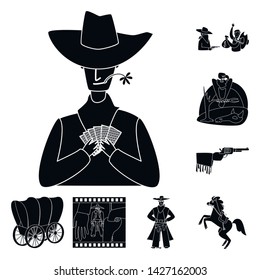 Vector design of danger and culture icon. Collection of danger and west stock symbol for web.