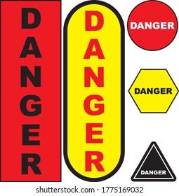 vector design for danger signage concept