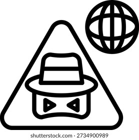 Vector Design Dark Web Sentry Icon Style