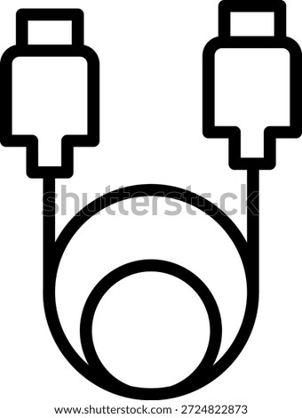 Vector Design Data Cable Icon Style