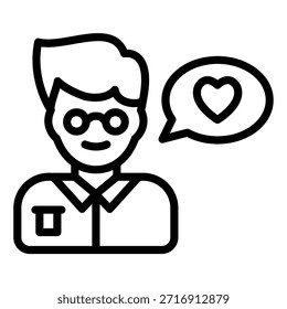 Estilo de icono de citas de diseño de Vector